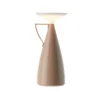 lámpara de mesa recargable LED Kartell Camomille, beige, altura 24 cm