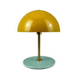 Lámpara de mesa recargable LED Along de Dyberg Larsen, color curry, juego de 2