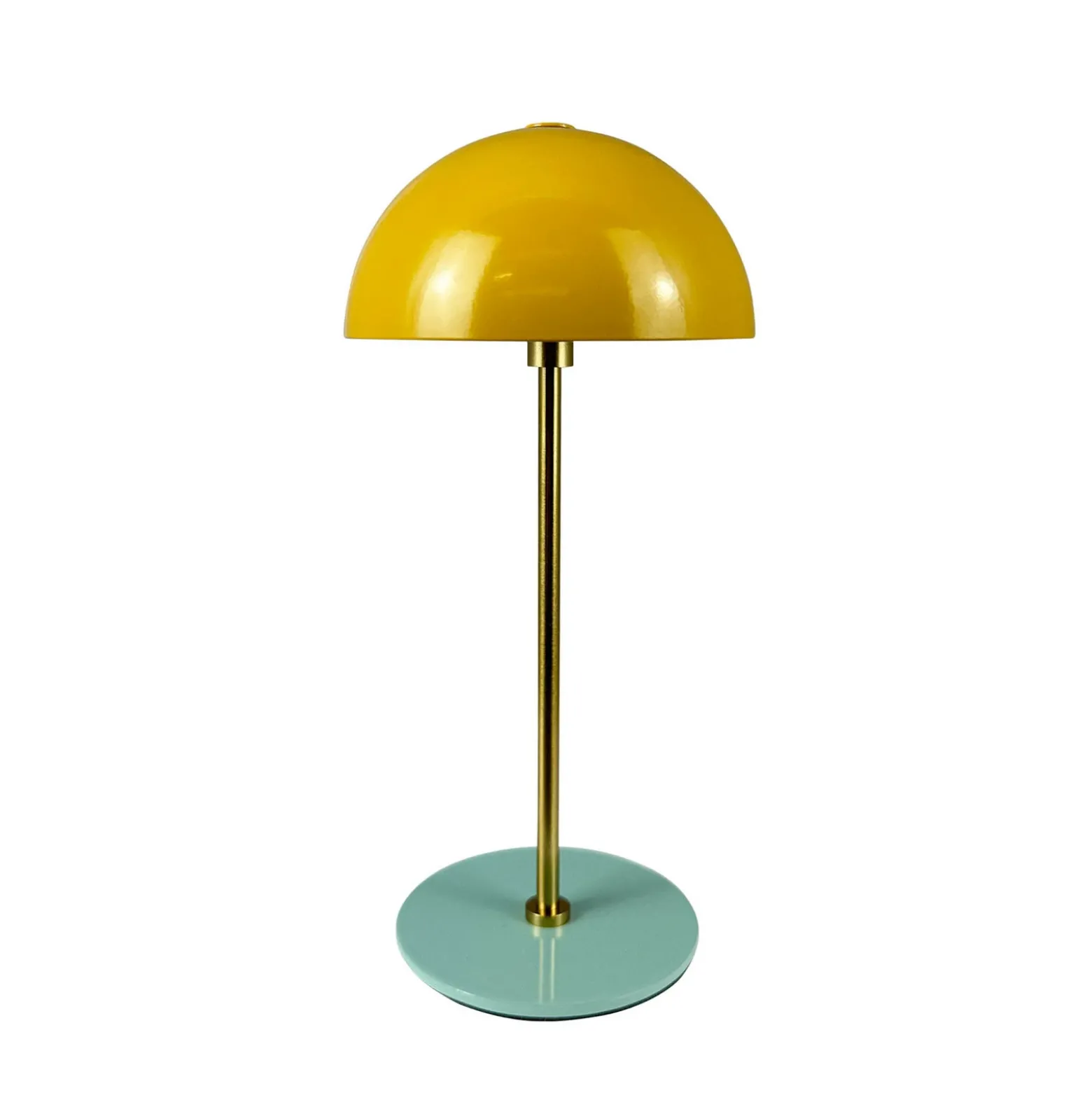 Lámpara de mesa recargable LED Along de Dyberg Larsen, color curry, juego de 2