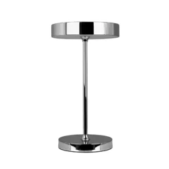 Lámpara de mesa recargable LED Starlight de Dyberg Larsen, cromada, metal