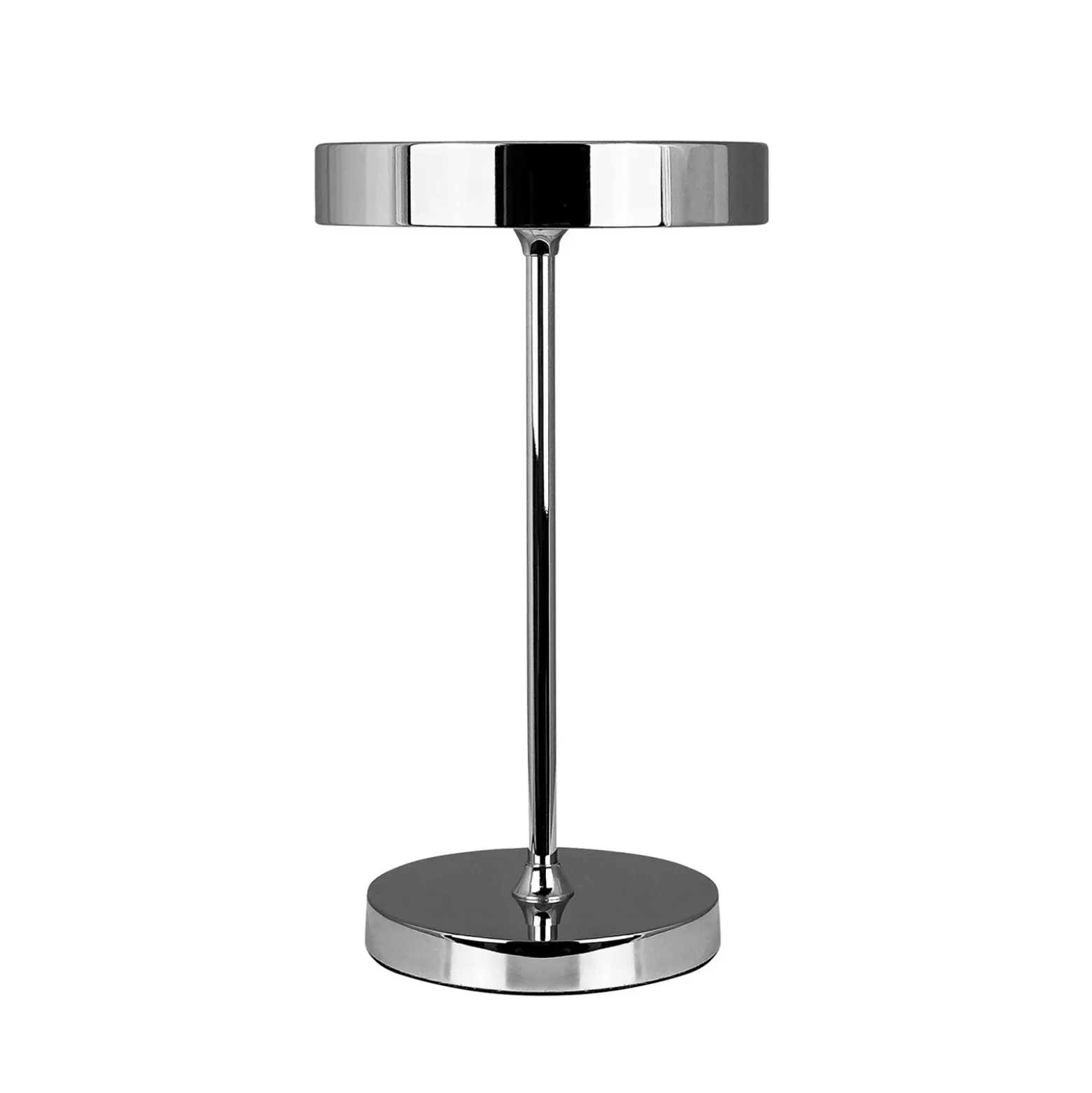 Lámpara de mesa recargable LED Starlight de Dyberg Larsen, cromada, metal