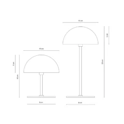 Lámpara de mesa recargable LED Along de Dyberg Larsen, naranja, juego de 2