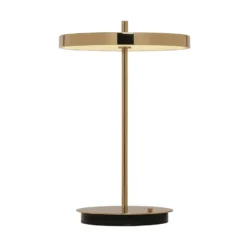 Lámpara de mesa recargable LED UMAGE Asteria Move, latón pulido, 31 cm