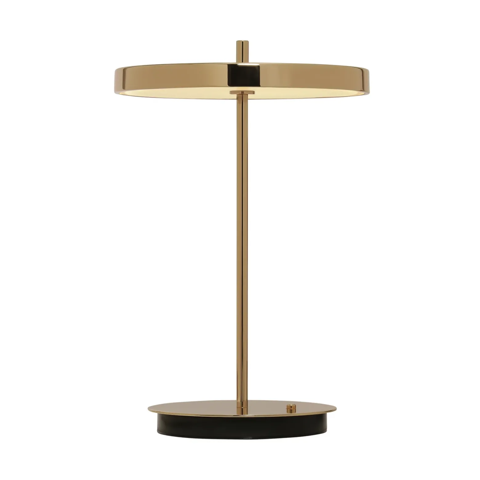 Lámpara de mesa recargable LED UMAGE Asteria Move, latón pulido, 31 cm