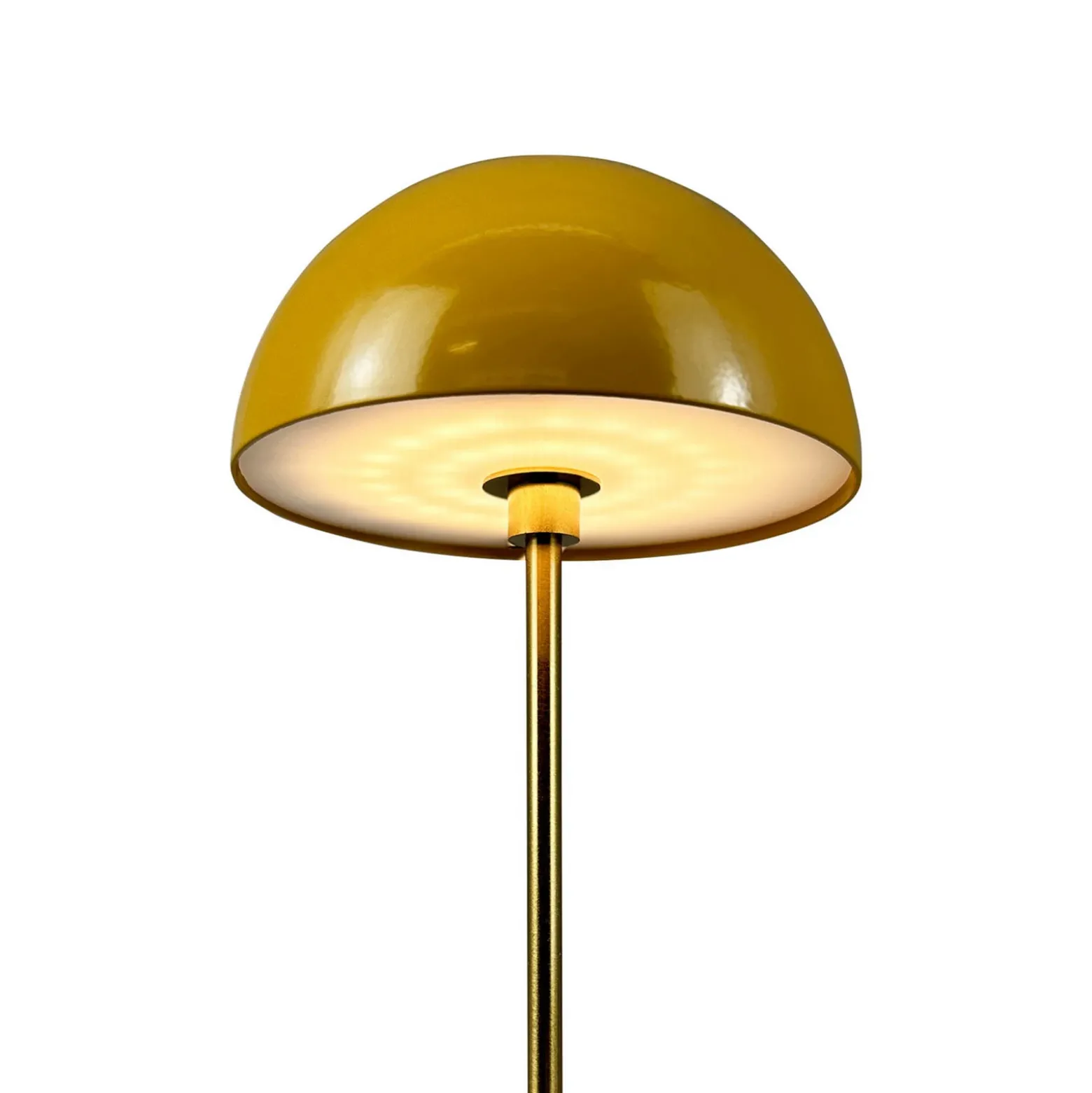 Lámpara de mesa recargable LED Along de Dyberg Larsen, color curry, juego de 2