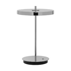 Lámpara de mesa recargable LED UMAGE Asteria Move, acero pulido, 31 cm