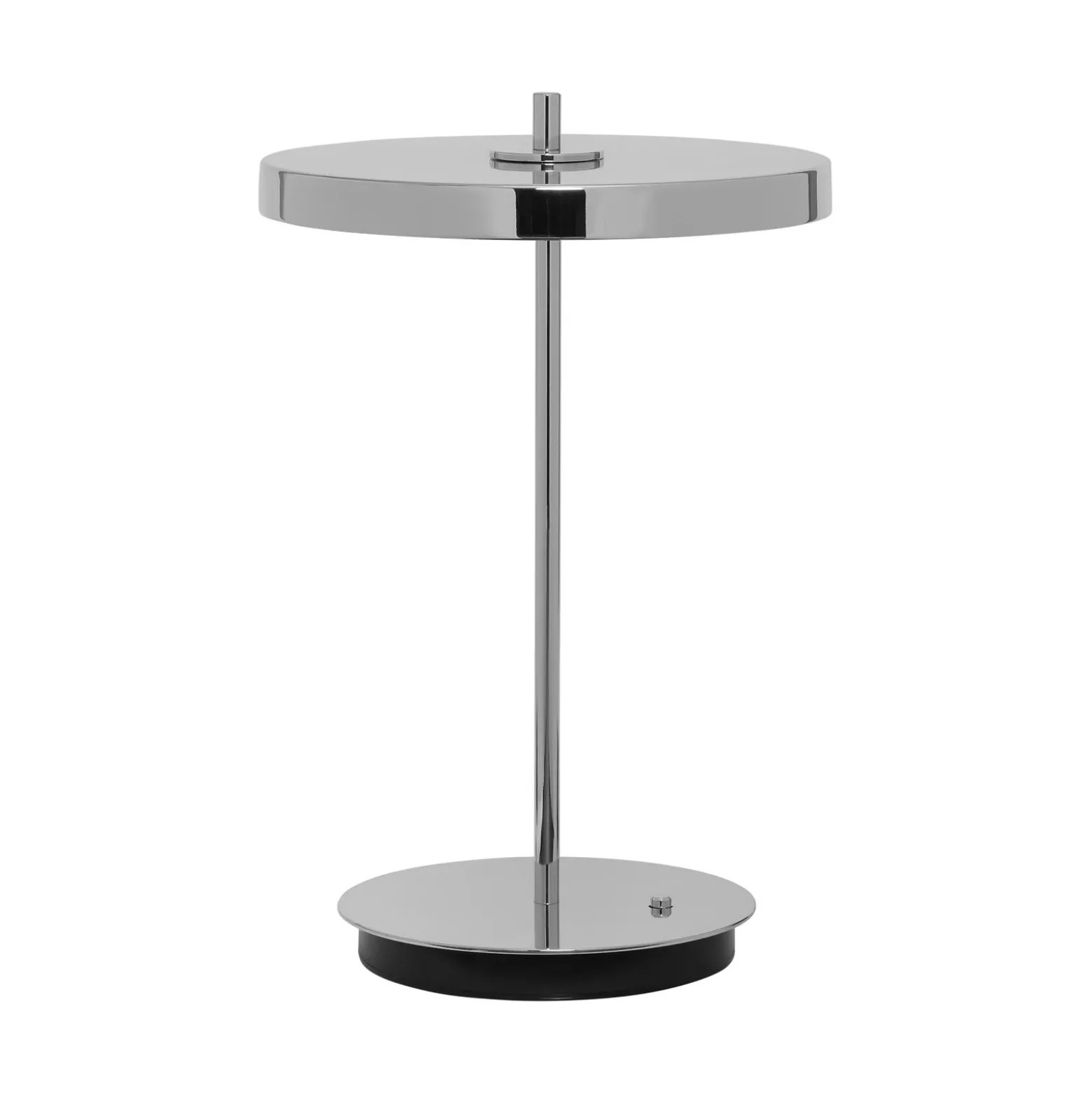 Lámpara de mesa recargable LED UMAGE Asteria Move, acero pulido, 31 cm