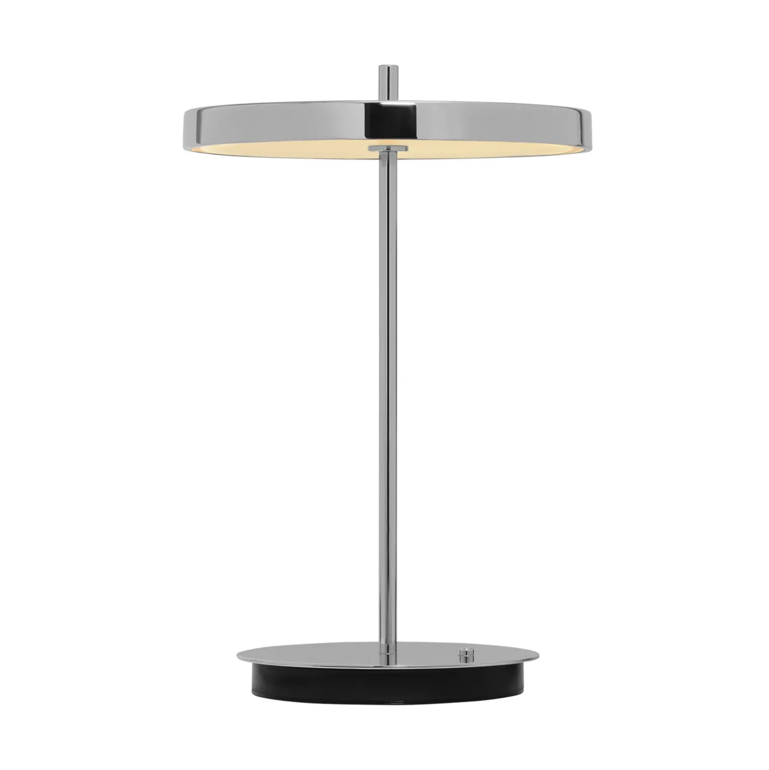 Lámpara de mesa recargable LED UMAGE Asteria Move, acero pulido, 31 cm