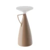 lámpara de mesa recargable LED Kartell Camomille, beige, altura 24 cm
