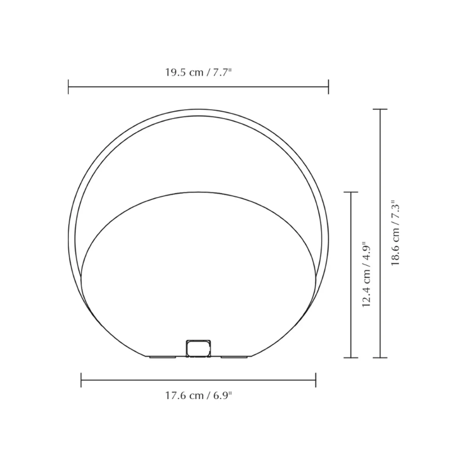 Lámpara de mesa recargable LED UMAGE Orbit, blanco/latón, IP44, CCT