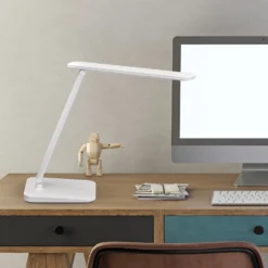 Lámpara de mesa recargable MAULsally, blanca, CCT, atenuable, altura 34 cm