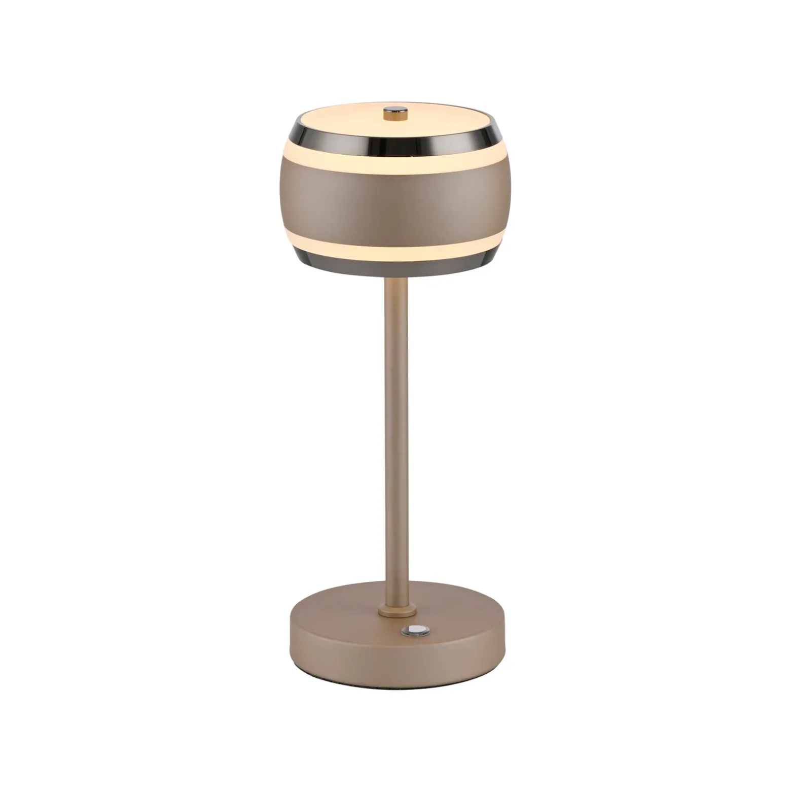 Lámpara de mesa recargable PURE Falling Rings, bronce/cromo oscuro, CCT