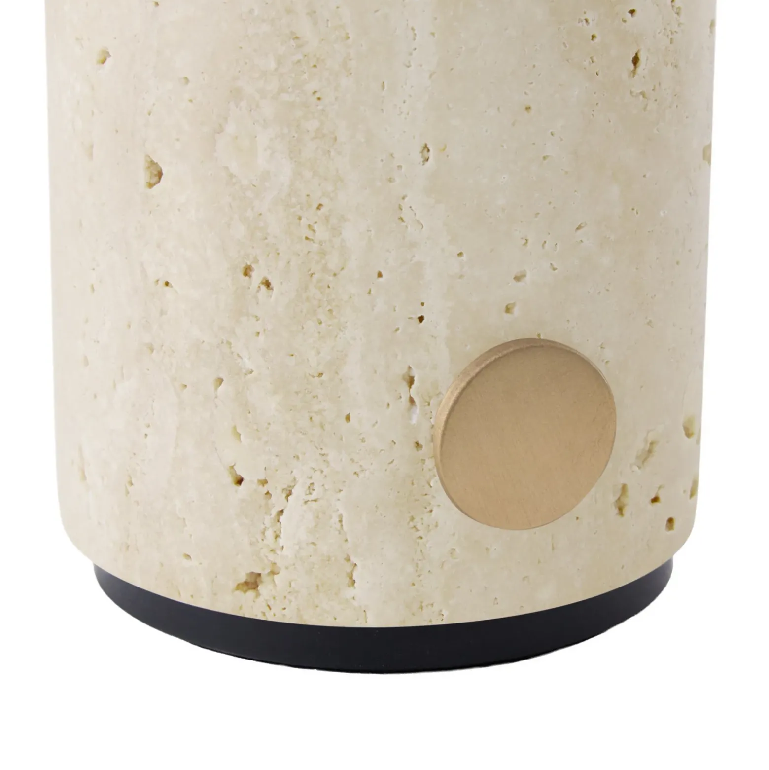 Lámpara de mesa recargable Torrano de Globen Lighting, travertino beige