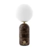 Lámpara de mesa recargable Torrano de Globen Lighting, mármol marrón