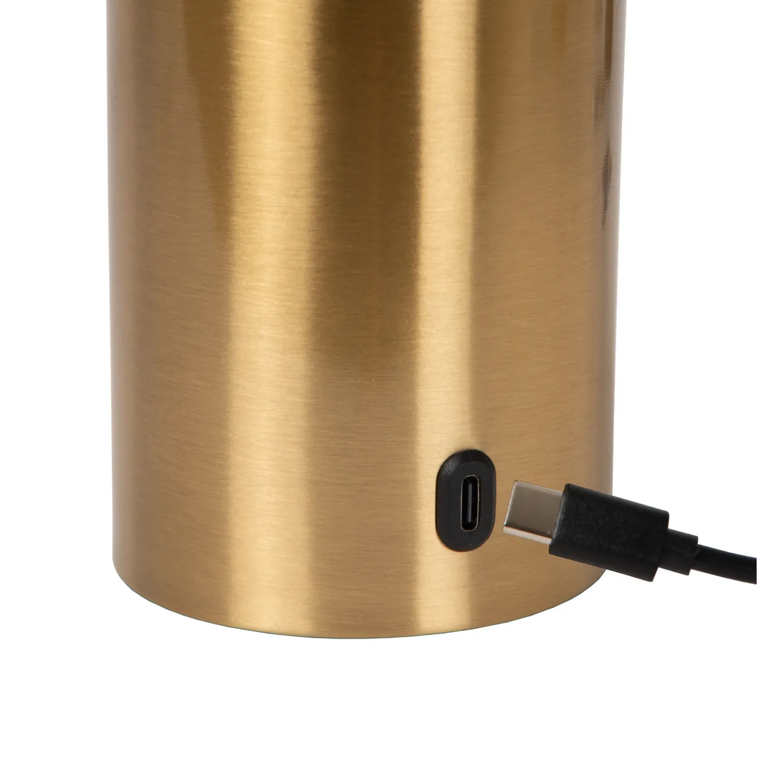 Lámpara de mesa recargable Vivo, color latón, altura 22 cm, metal