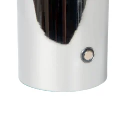 Lámpara de mesa recargable Vivo, color cromado, altura 22 cm, metal