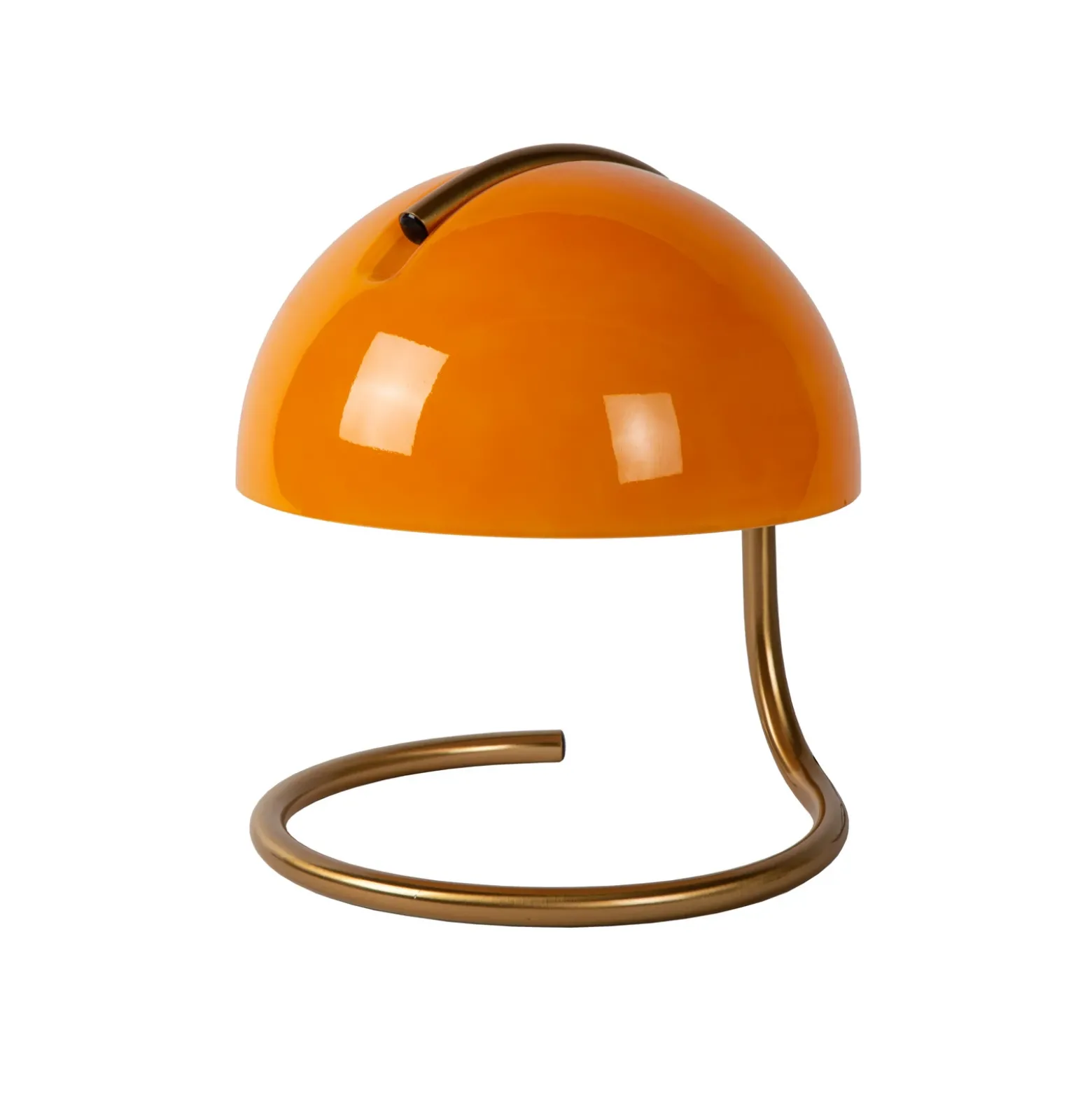 Lámpara de mesa retro Cato, vidrio, naranja