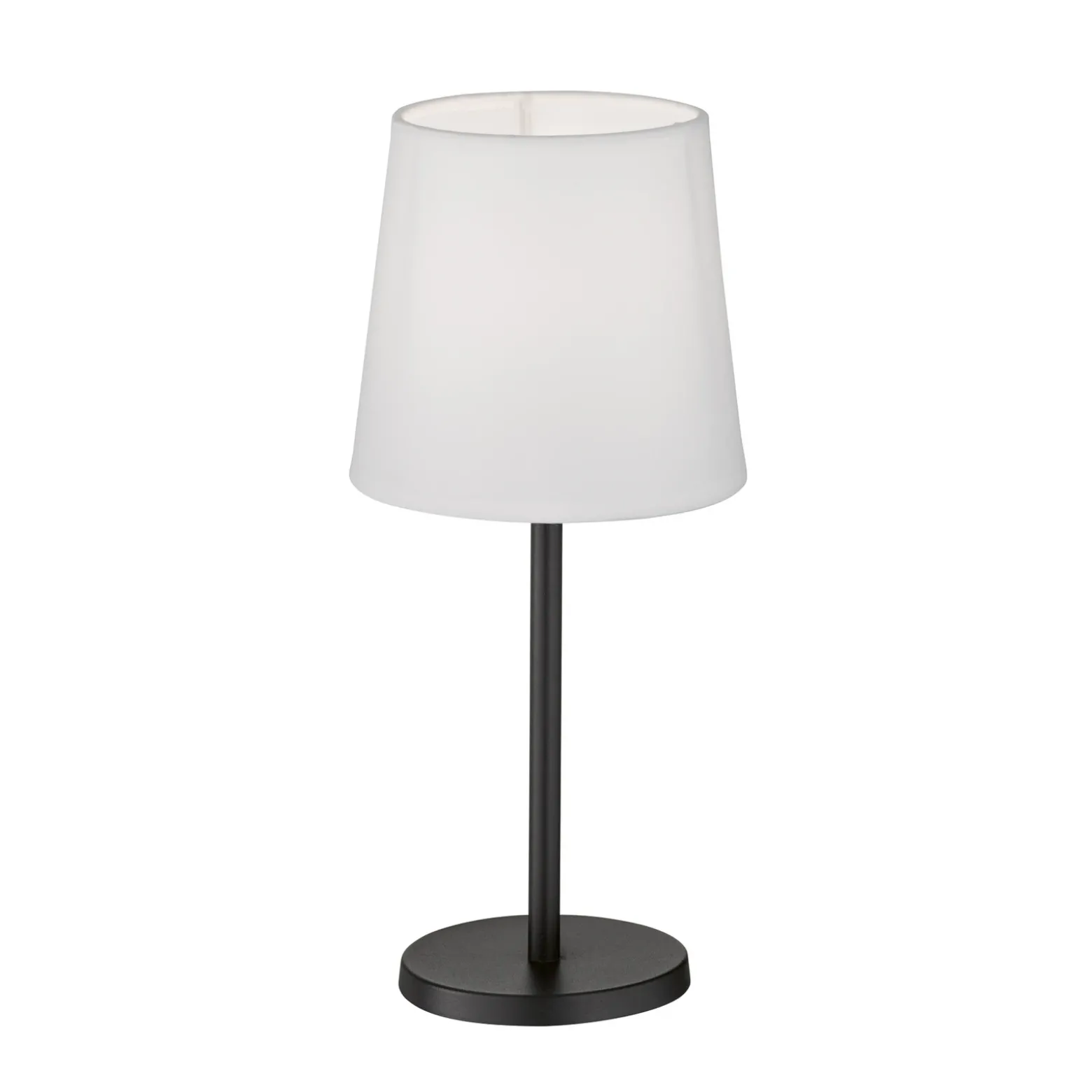 Lámpara de mesa Rimini, chintz, blanco/negro, E14, 30 cm