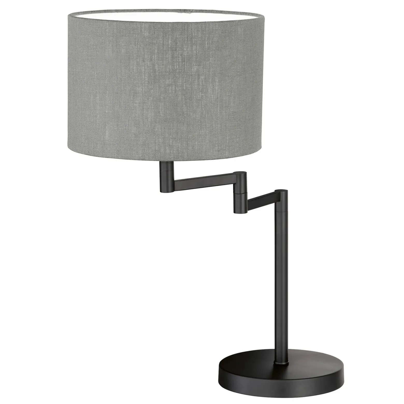 Lámpara de mesa Rota con pantalla de lino gris