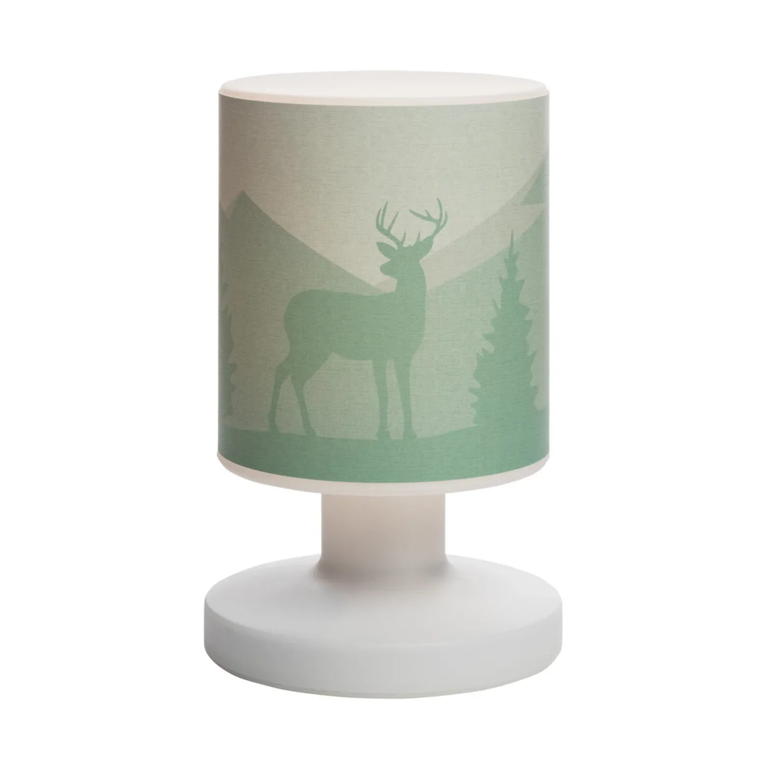 Lámpara de mesa Scandi Wald LED recargable, verde, 21 cm, plástico