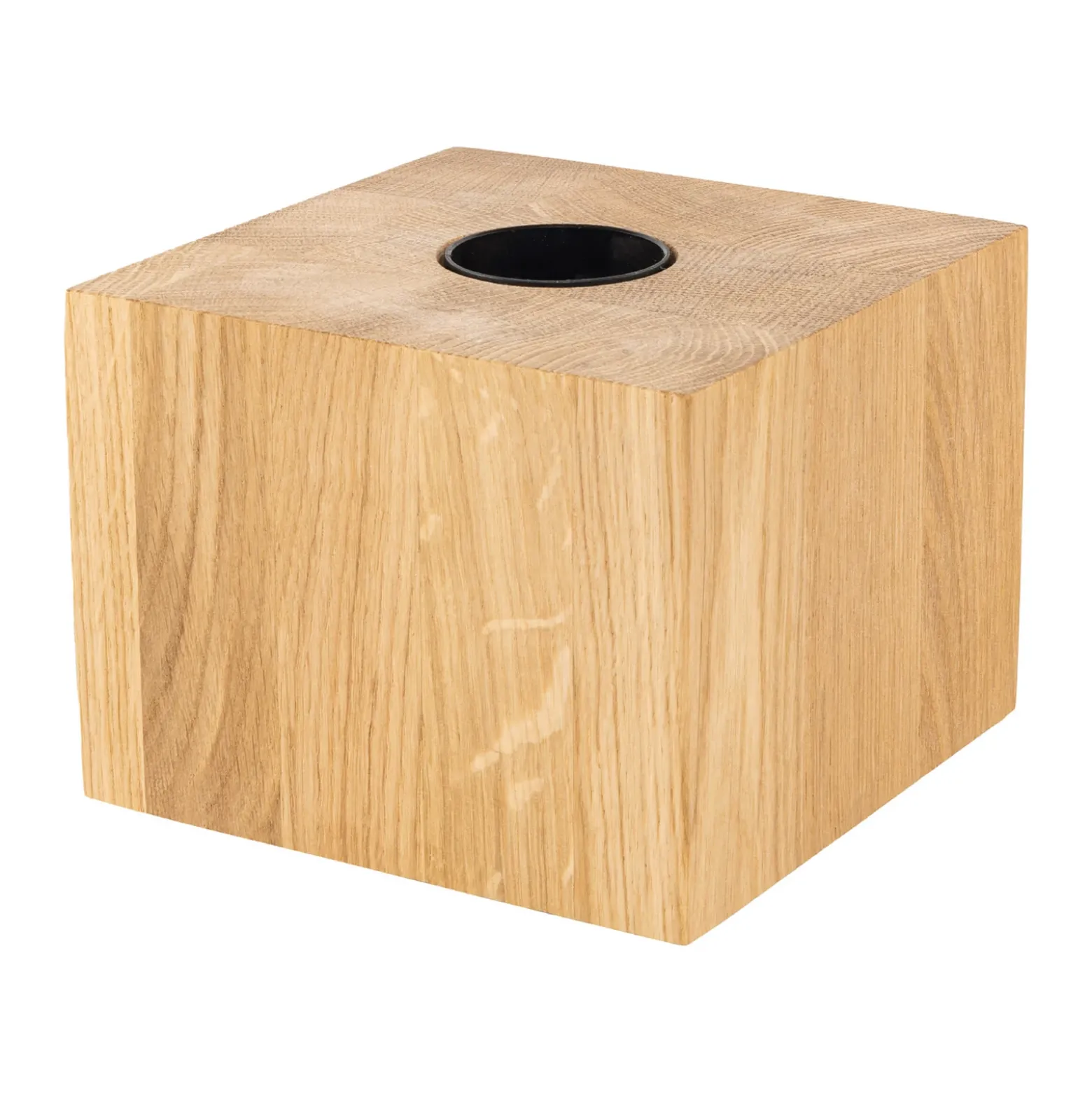 Lámpara de mesa SEGULA Cozy, roble aceitado, forma cúbica, E27