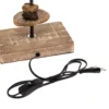 Lámpara de mesa Seregon con pantalla de tela, altura 39 cm