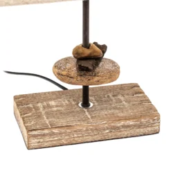 Lámpara de mesa Seregon con pantalla de tela, altura 39 cm
