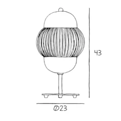 Lámpara de mesa Shahin, 3 luces, atenuable, cristal, altura 43 cm
