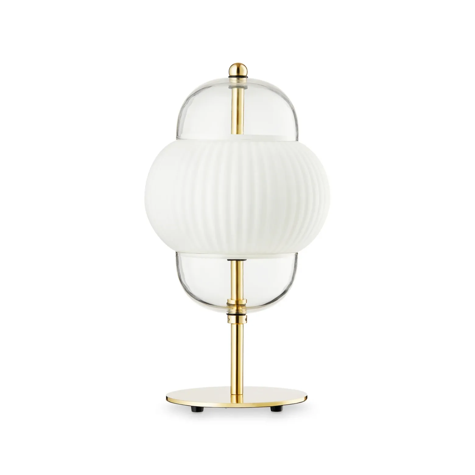 Lámpara de mesa Shahin, 3 luces, atenuable, cristal, altura 43 cm
