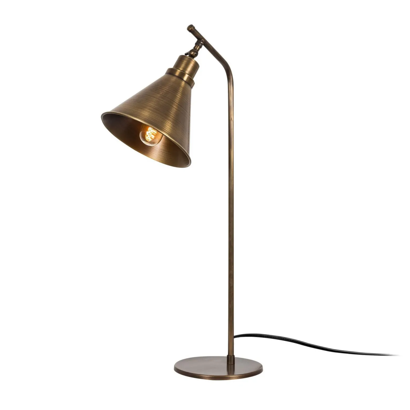 Lámpara de mesa Sivani MR-610, oro antiguo, metal, altura 50 cm