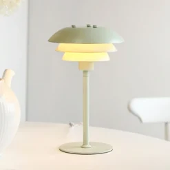 Lámpara de mesa SIXTEEN de Dyberg Larsen, verde menta, metal, E27