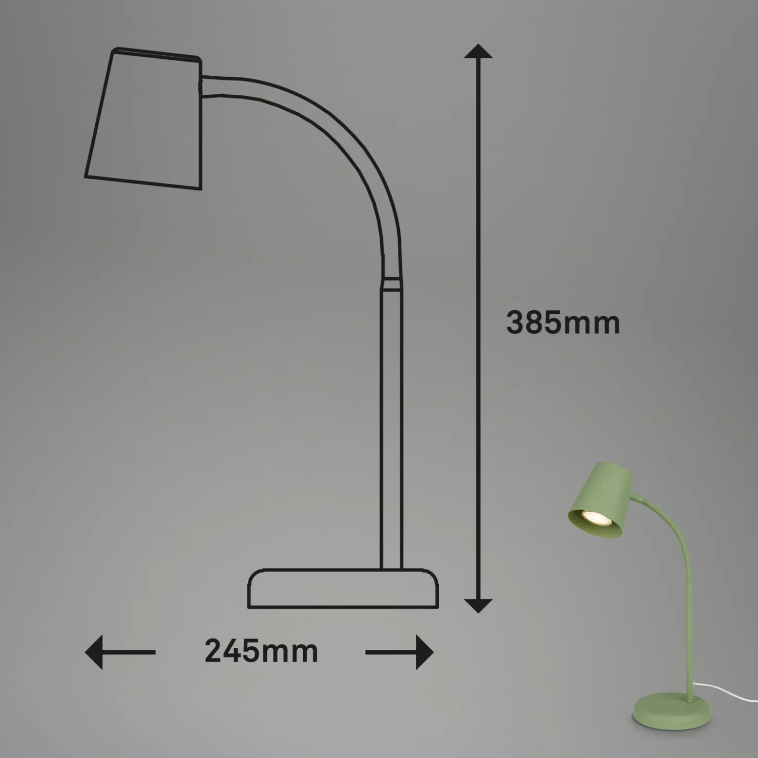 Lámpara de mesa Skriva, portalámpara GU10, verde lima