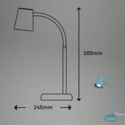 Lámpara de mesa Skriva, portalámpara GU10, azul paloma