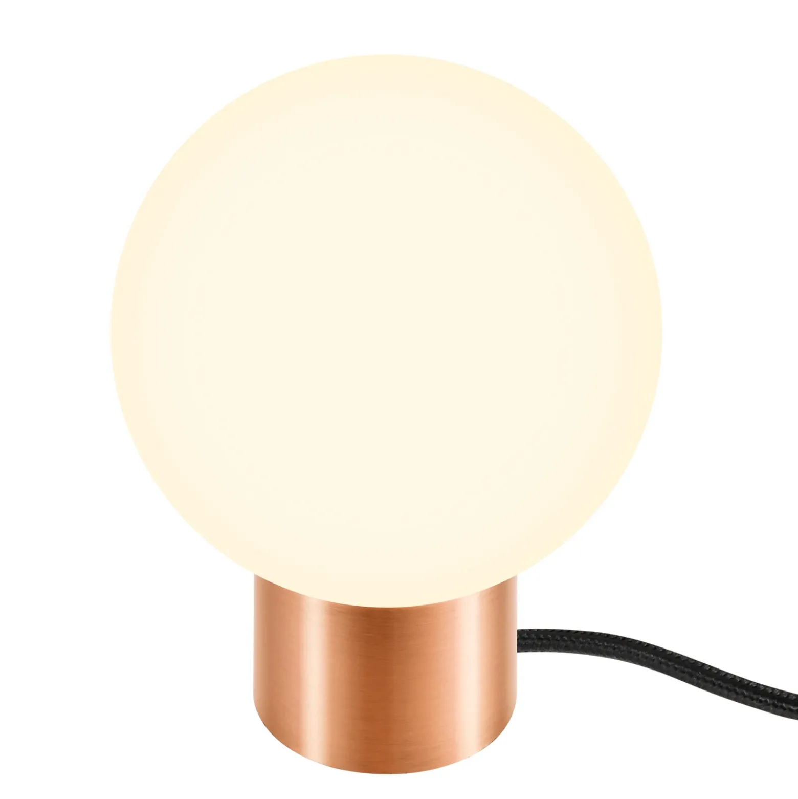 Lámpara de mesa SLV Tiny Sun, cobre, cristal, G9, altura 15,7 cm