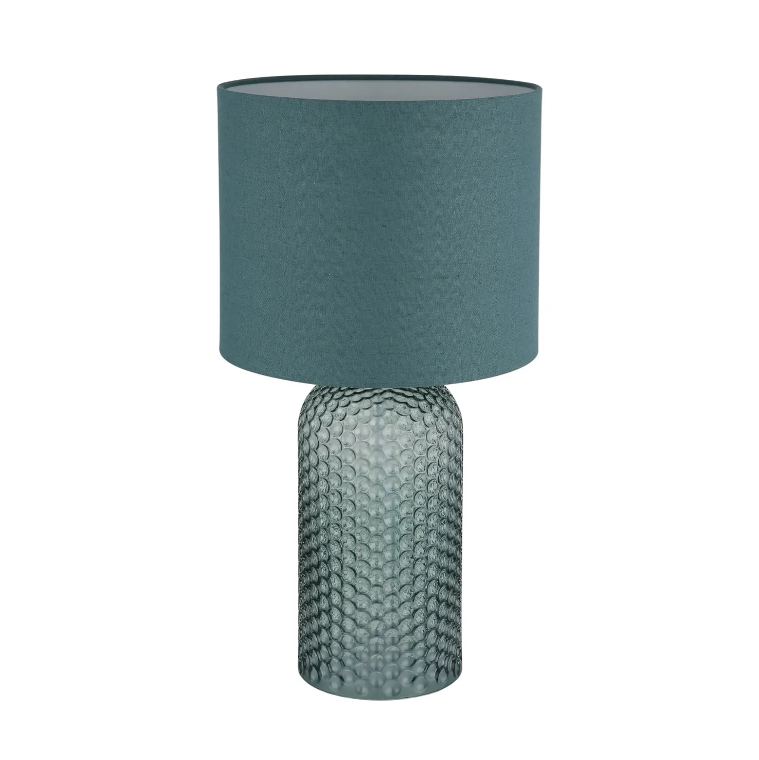 Lámpara de mesa Sofia, verde claro, altura 50 cm, tela/cristal