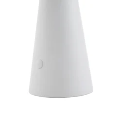 Lámpara de mesa solar LED Lirinor de Lindby, blanca, de plástico, Ø 13 cm
