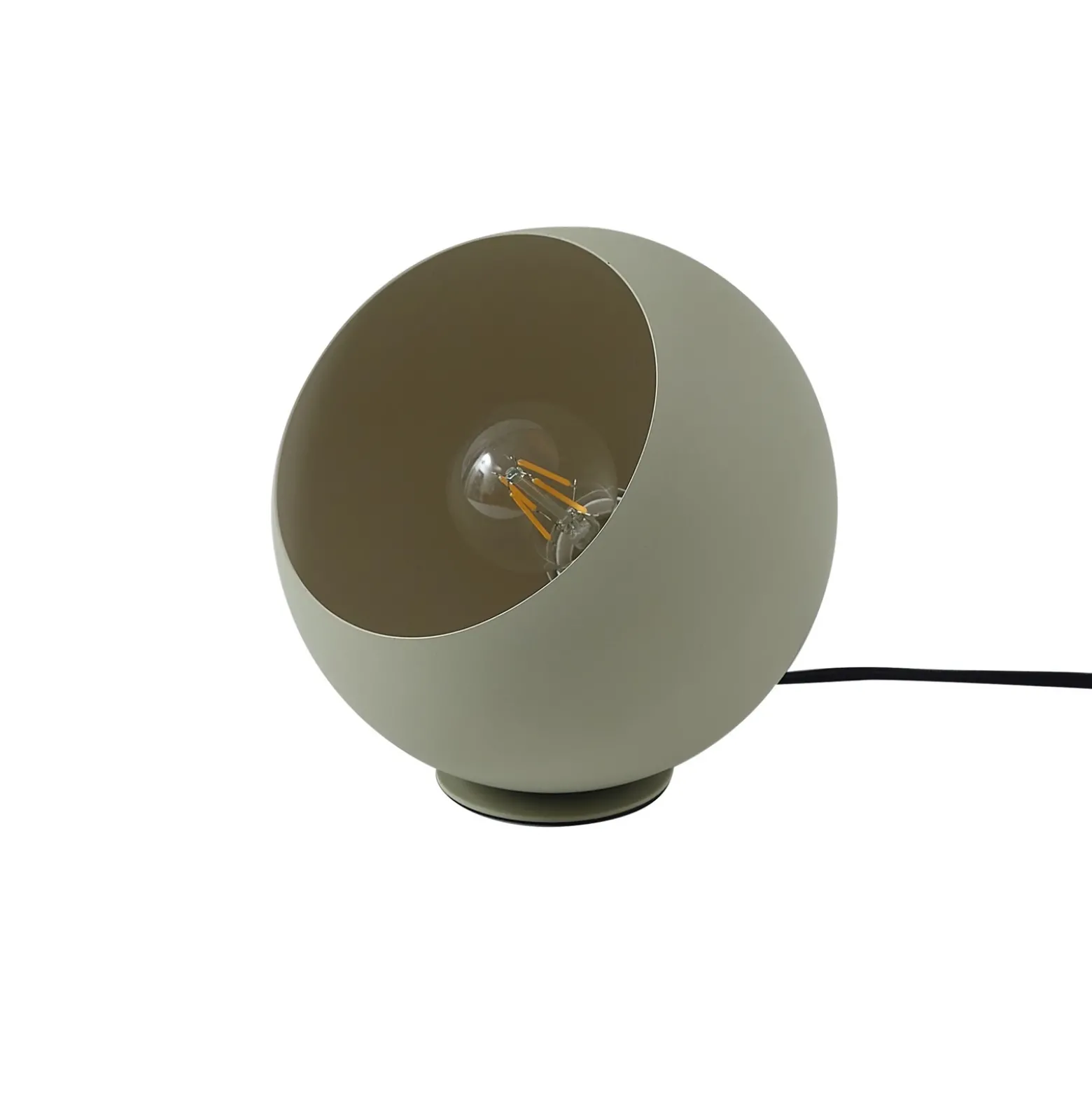 Lámpara de mesa Solomia de Lindby, verde, hierro, Ø 20 cm