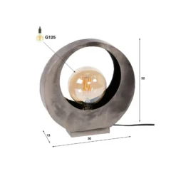 Lámpara de mesa Sonorc, 1 luz, luna llena