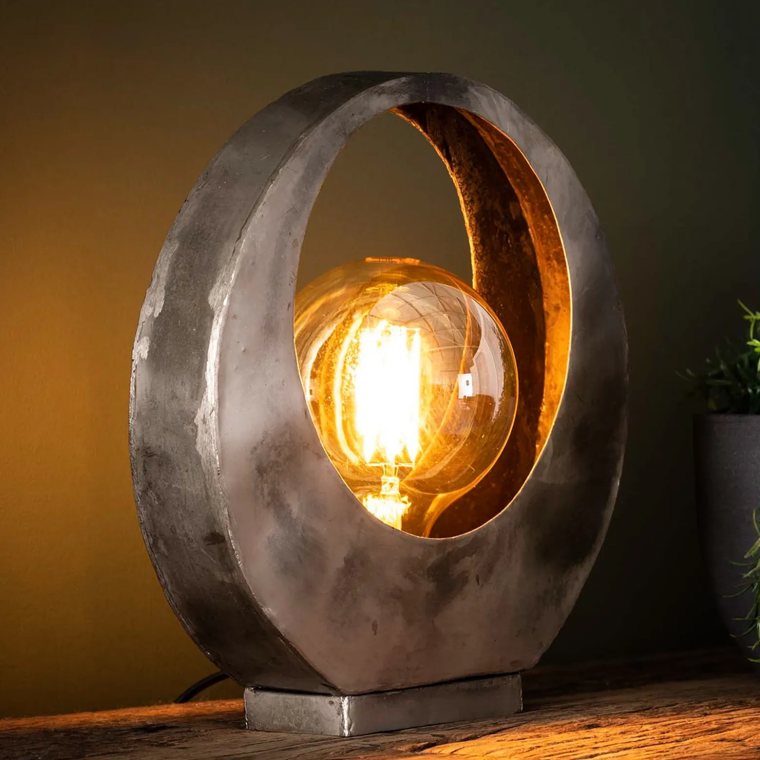 Lámpara de mesa Sonorc, 1 luz, luna llena