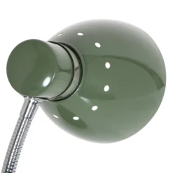 Lámpara de mesa Spring, brazo ajustable, verde