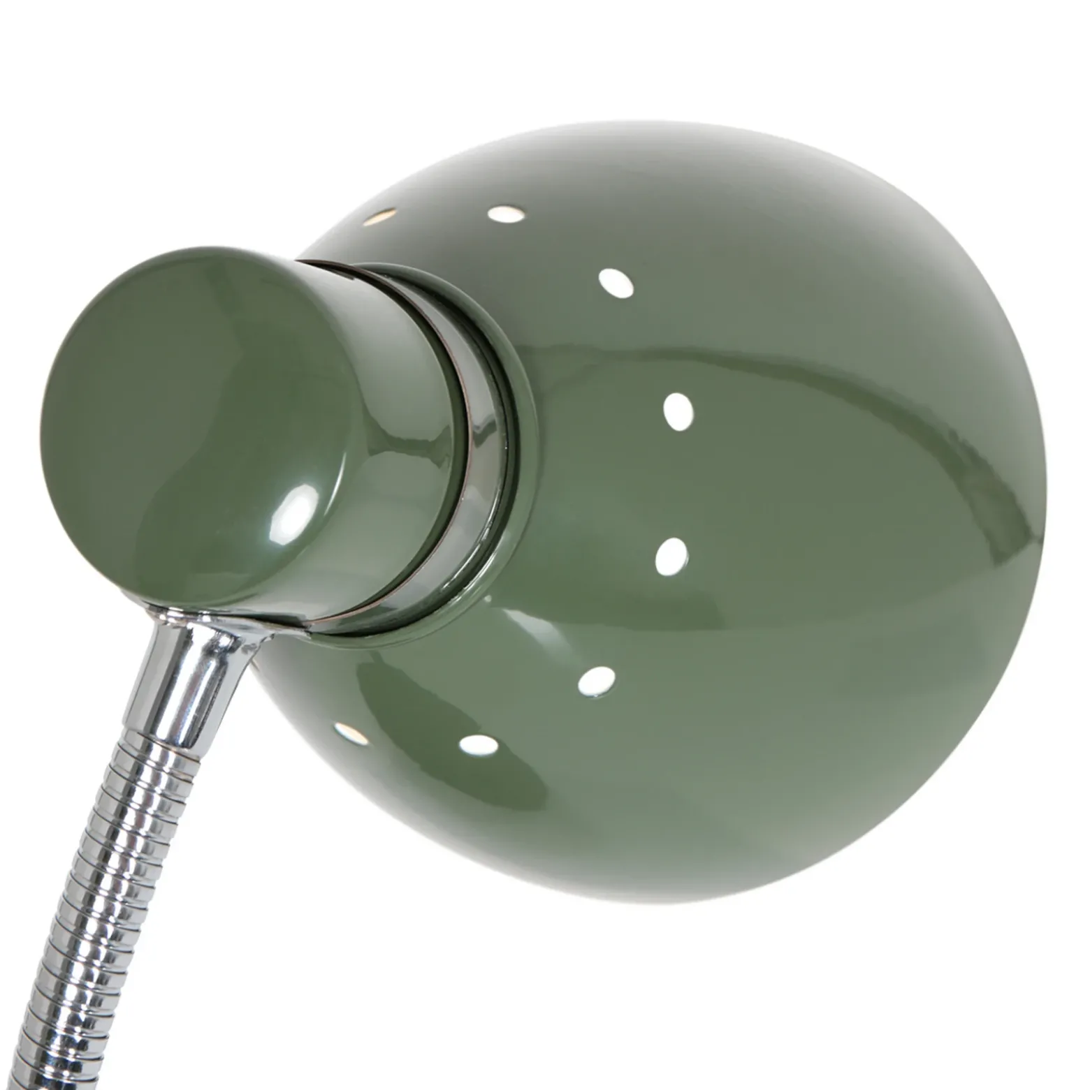 Lámpara de mesa Spring, brazo ajustable, verde