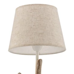 Lámpara de mesa Stellina, pantalla de tela, decoración estrella de mar