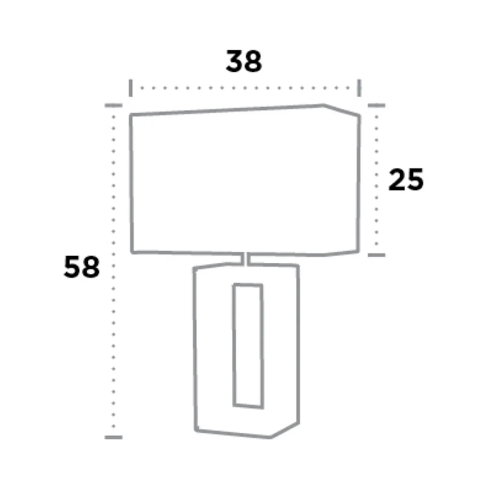 Lámpara de mesa textil Mirror, negro