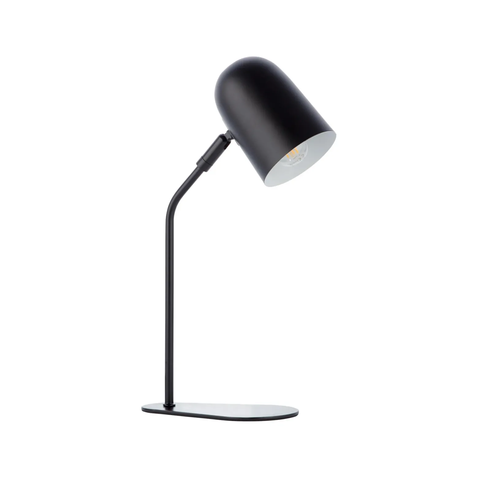 Lámpara de mesa Tong, negra, altura 38 cm, metal