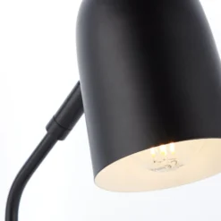 Lámpara de mesa Tong, negra, altura 38 cm, metal