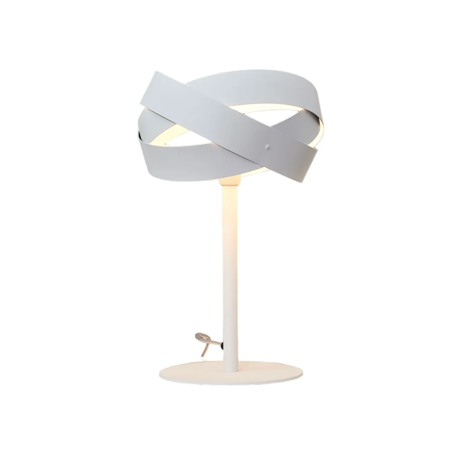 Lámpara de mesa Tornado, blanca, altura 44 cm