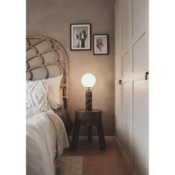 Lámpara de mesa Torrano de Globen Lighting, marrón, altura 53 cm