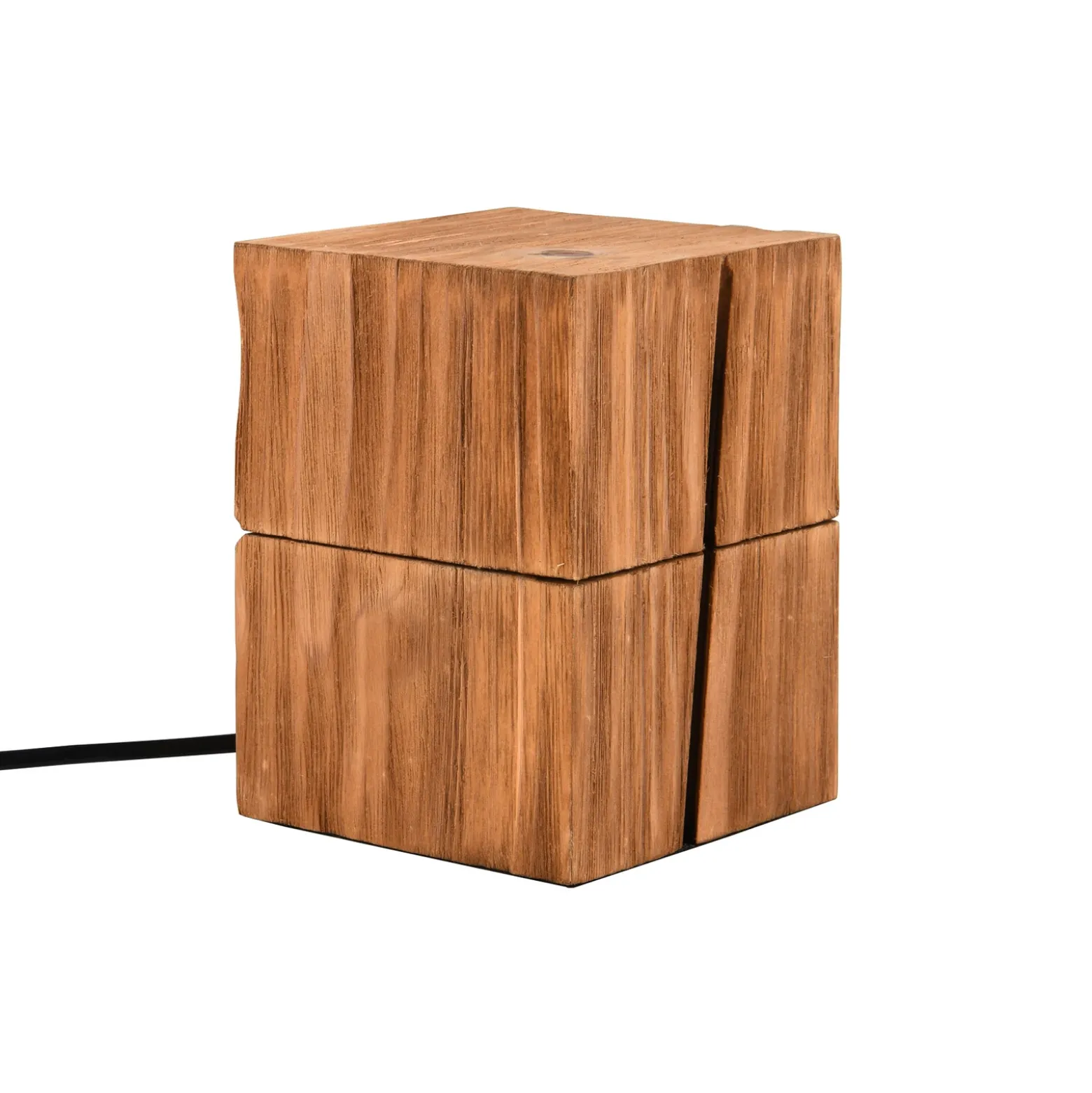 Lámpara de mesa Treasure, acabado natural, madera, abatible