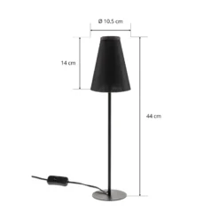 Lámpara de mesa Trifle, negro