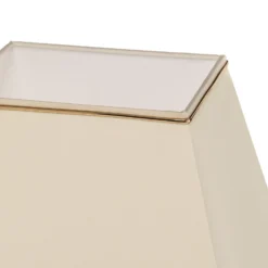 Lámpara de mesa Veronique, pie estrecho, crema/oro